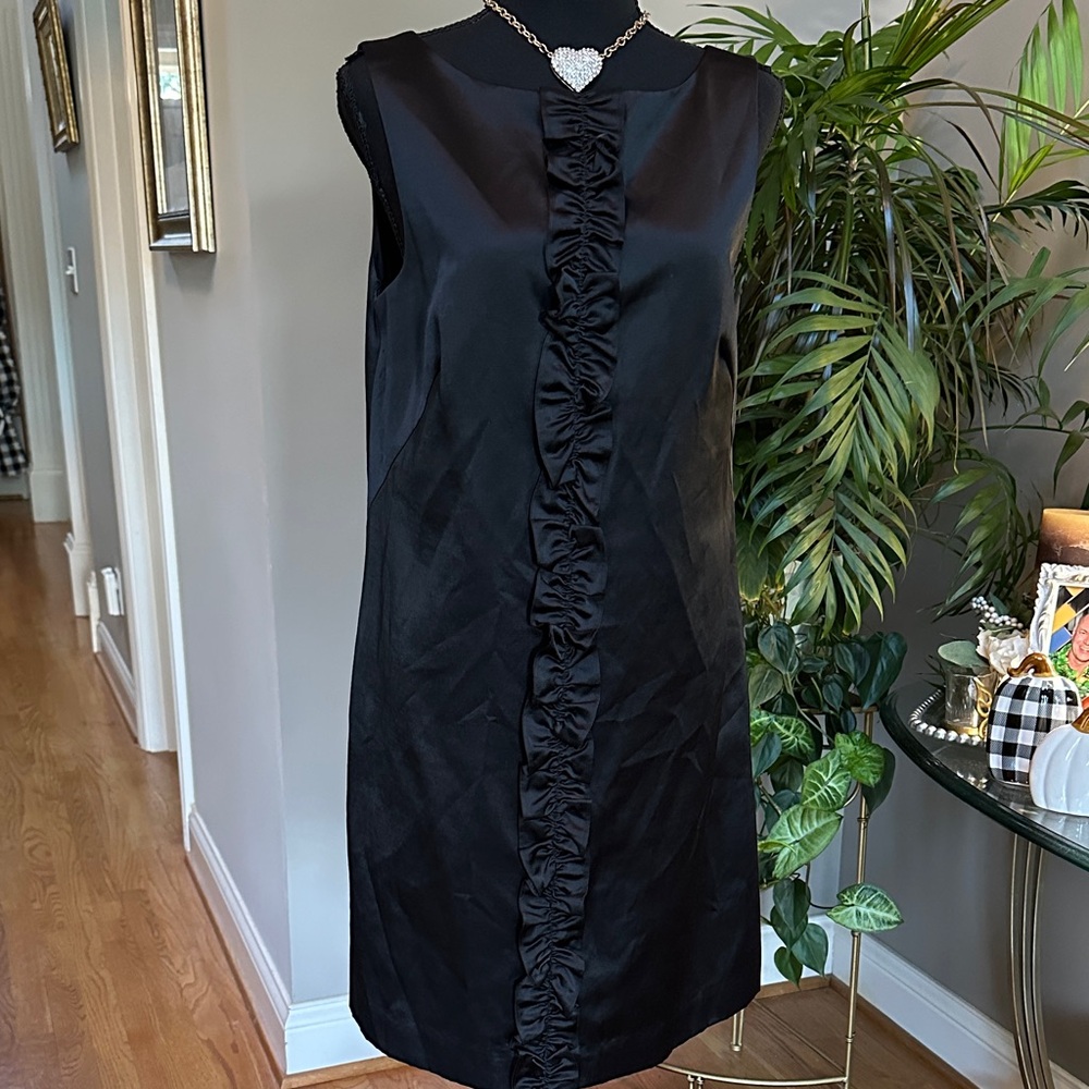 Lilly Pulitzer Black Ruffle Front Mini Dress